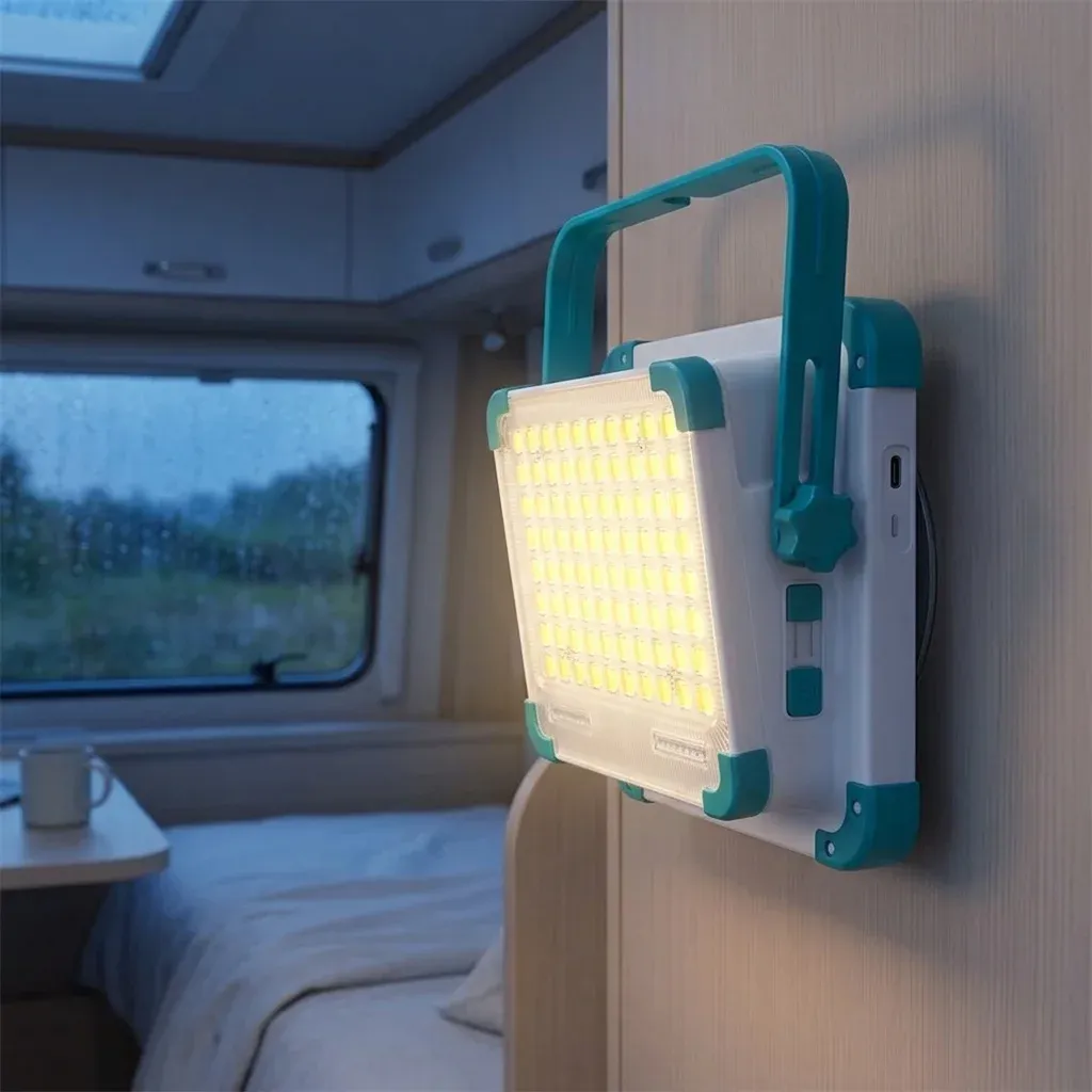 פנס סולארי נטען לקמפינג מוצמד לקיר