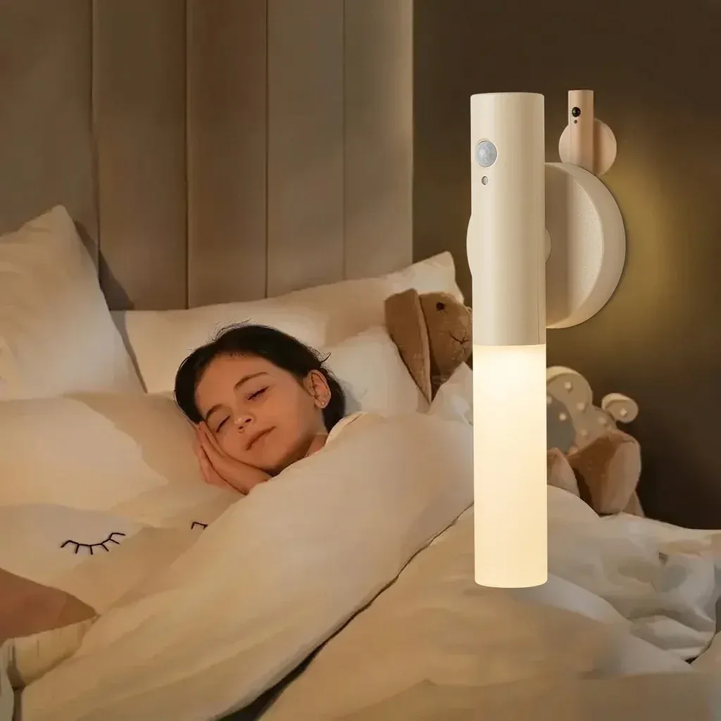 מנורת קיר נטענת מגנטית עם חיישן תנועה