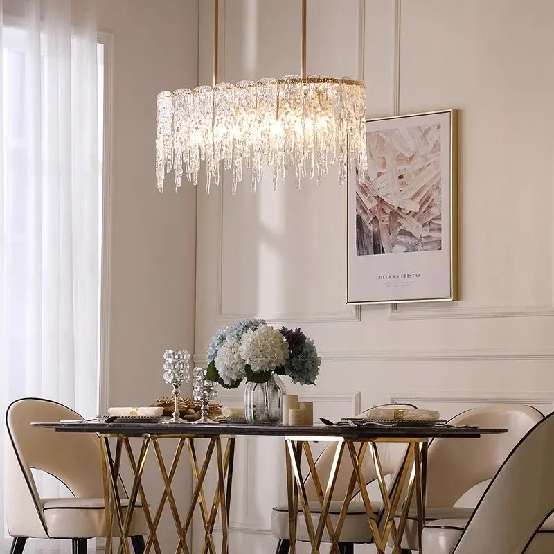 נברשת נחושת מלבנית בסגנון יוקרתי מודרני