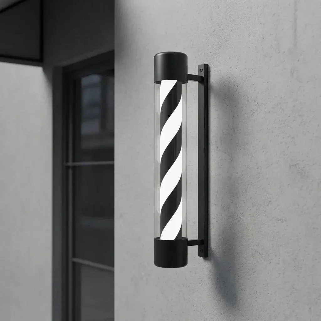 עמוד ספרה מואר מסתובב שחור לבן