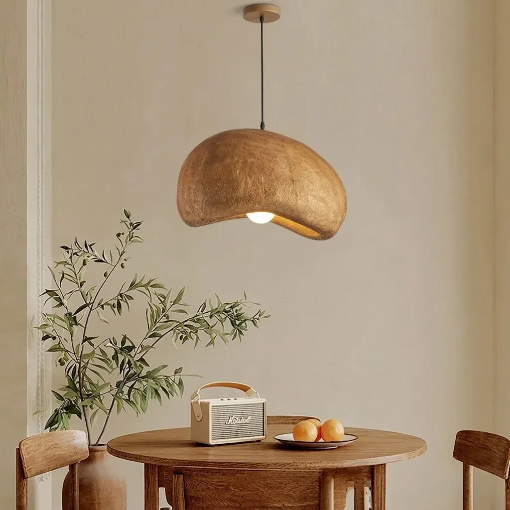 מנורה תלויה קונוס נורדית חומה לד