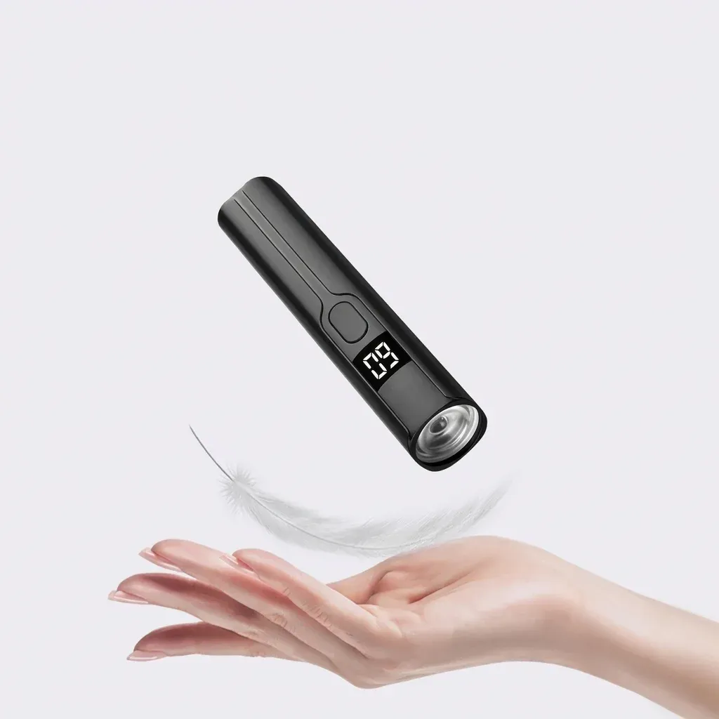 מנורת ריפוי לד ללק ג׳ל קומפקטית שחורה