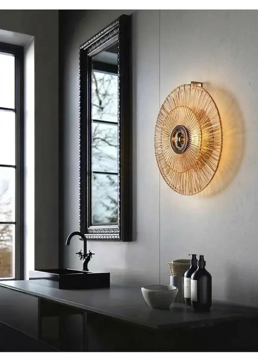 מנורת קיר זכוכית נורדית דו כיוונית