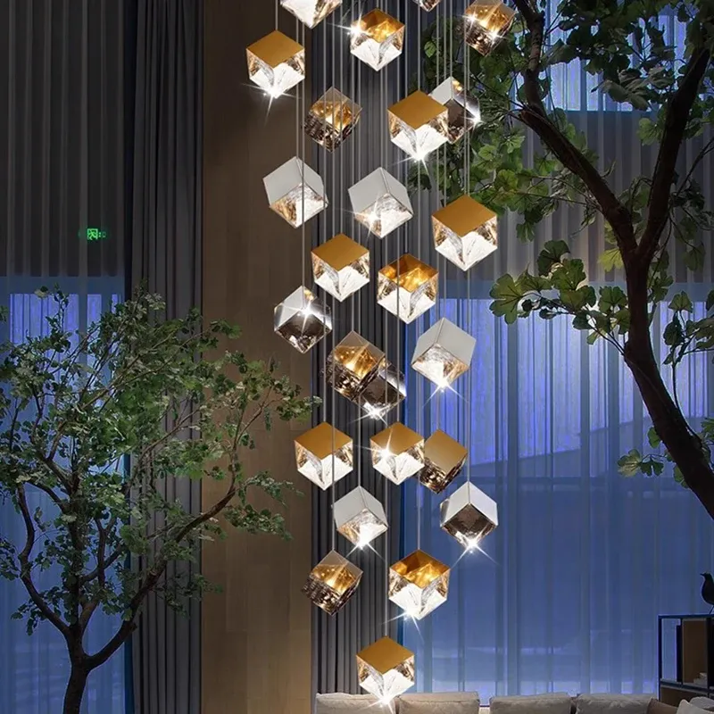 נברשת טבעות קריסטל מודרנית עם עמעום