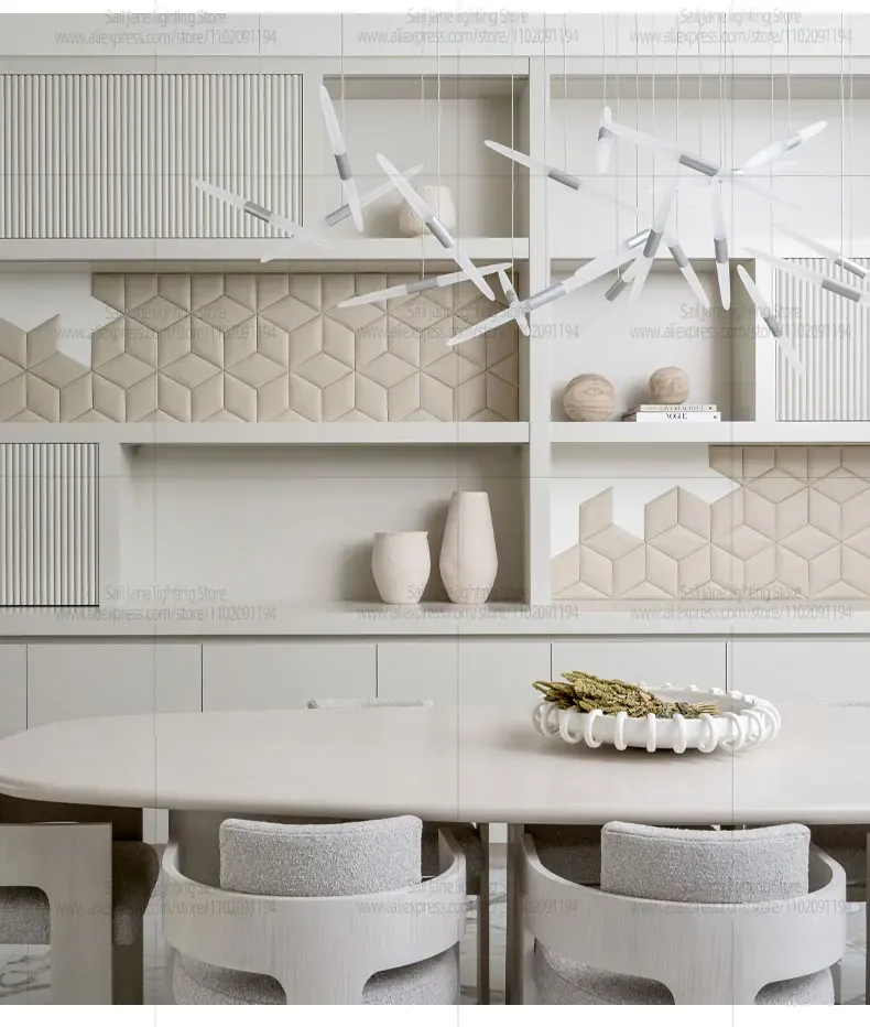 נברשת לד מודרנית רב ראשית לחדר אוכל ולמדרגות