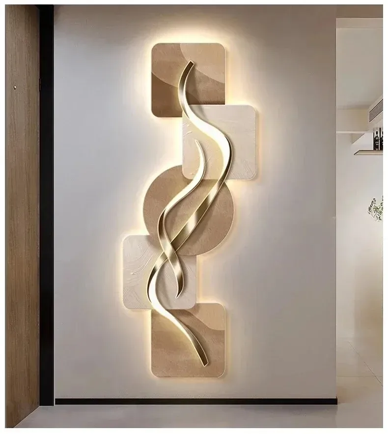 מנורת קיר דקורטיבית תלת ממדית בסגנון נורדי