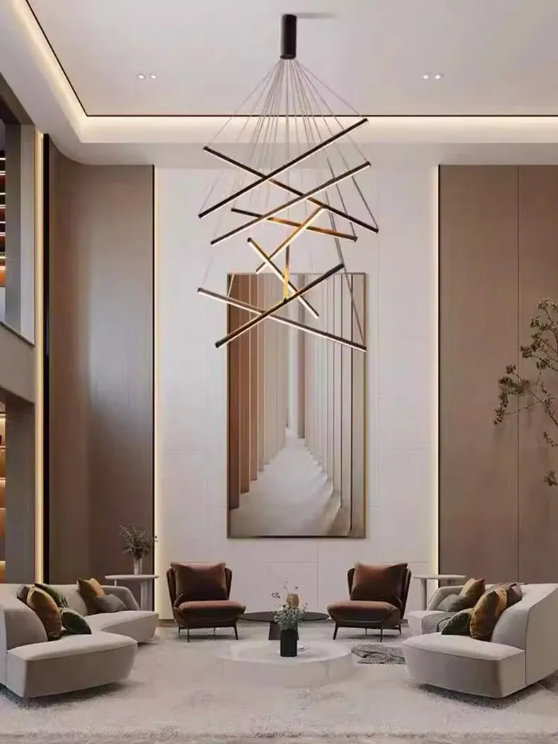 נברשת תלויה מודרנית עם עמעום וגובה מתכוונן