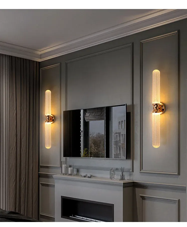 מנורת קיר כפולה לחדר שינה בסגנון מודרני פוסט מודרני