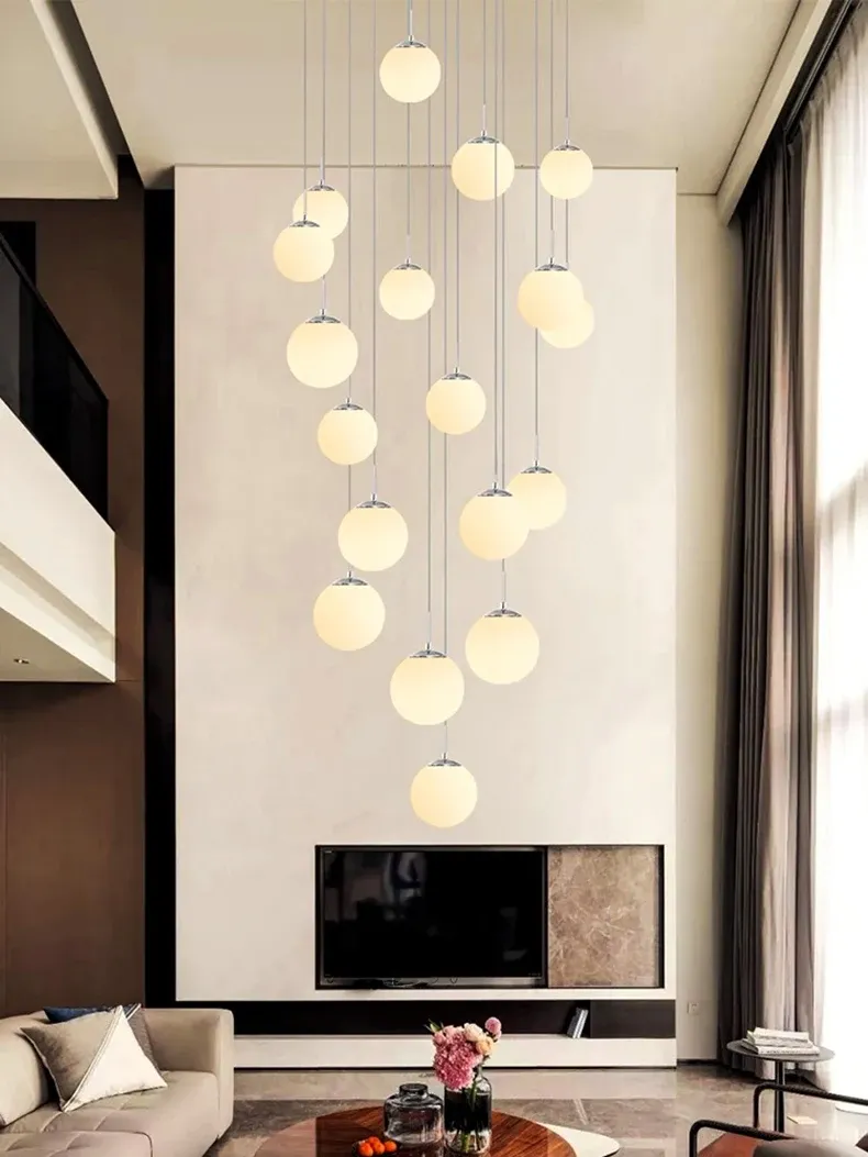 נברשת טבעות לד ארט דקו עם שלט