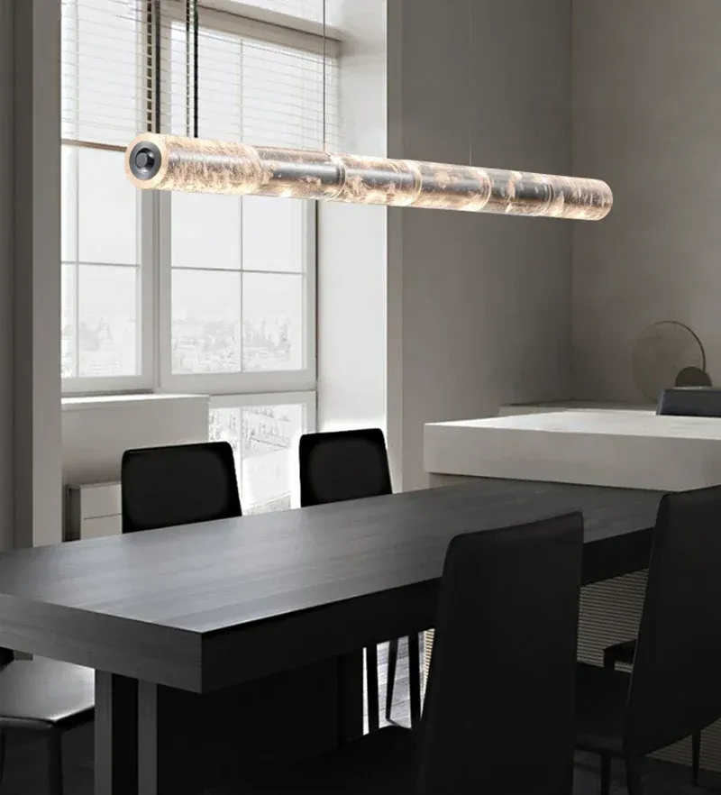 מנורה תלויה לד ליניארית מעומעמת לאי ולפינת אוכל