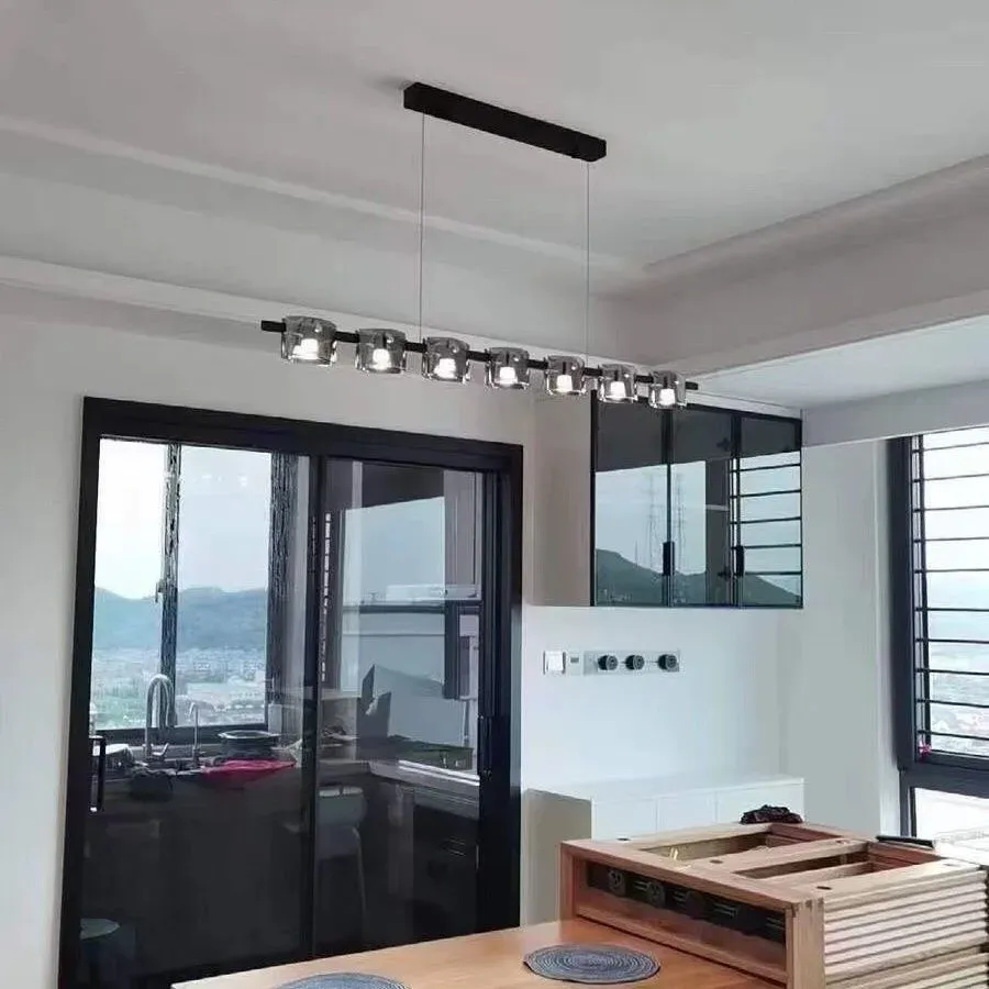 נברשת זכוכית מעושנת פוסט מודרנית