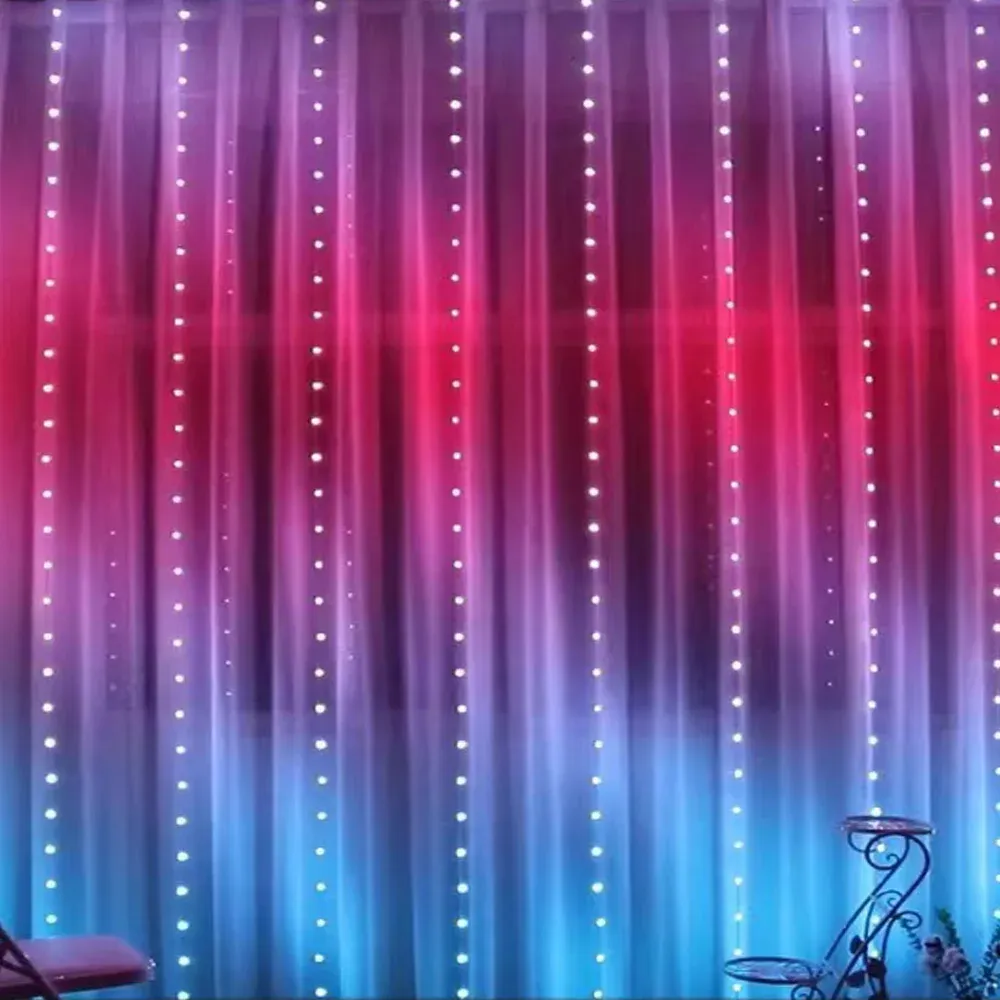 וילון אור לד חכם RGB בגובה 3 מטר