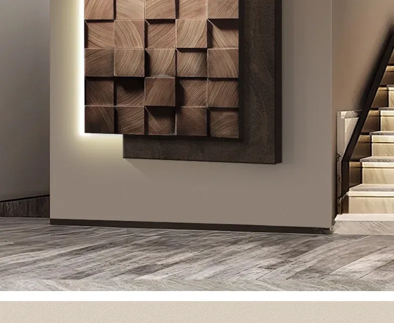 מנורת קיר גאומטרית תלת־ממדית בעיצוב אדריכלי