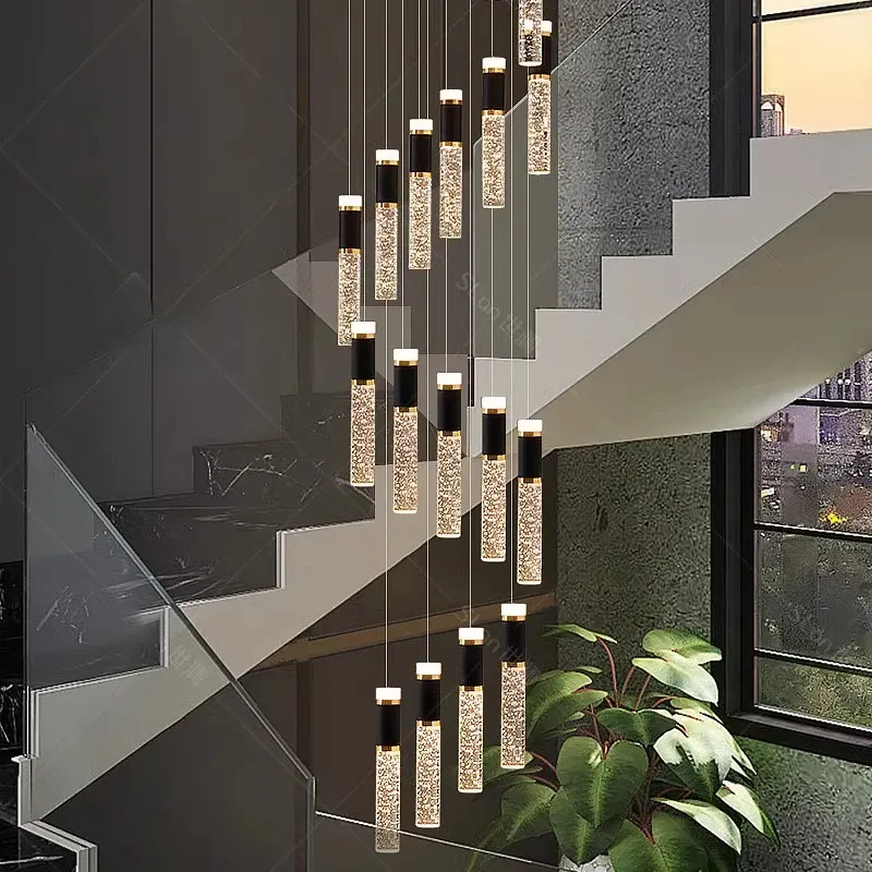 נברשת טבעות לד מודרנית עם שלט