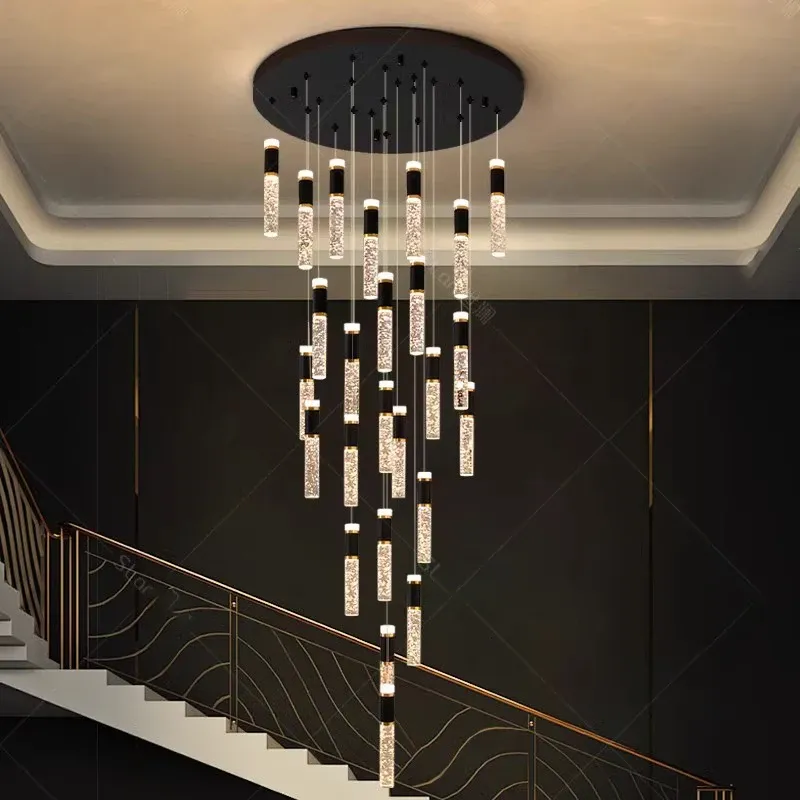 נברשת טבעות לד מודרנית עם שלט