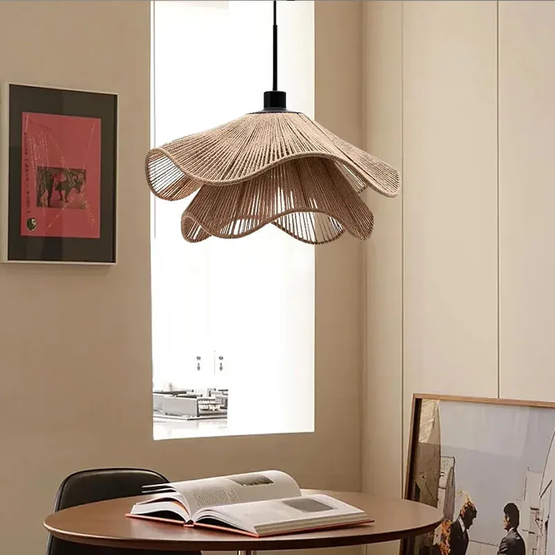 נברשת בד פרחונית מתכווננת לחדרי מגורים ופינות אוכל