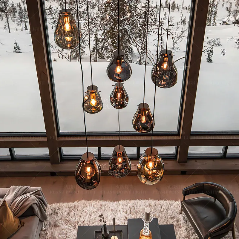 נברשת טבעות תלויה מודרנית לסלון ולפינת אוכל