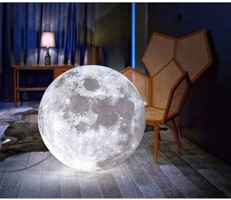 מנורת תלייה ירח תלת ממדית לחדרי שינה וחדרי ילדים