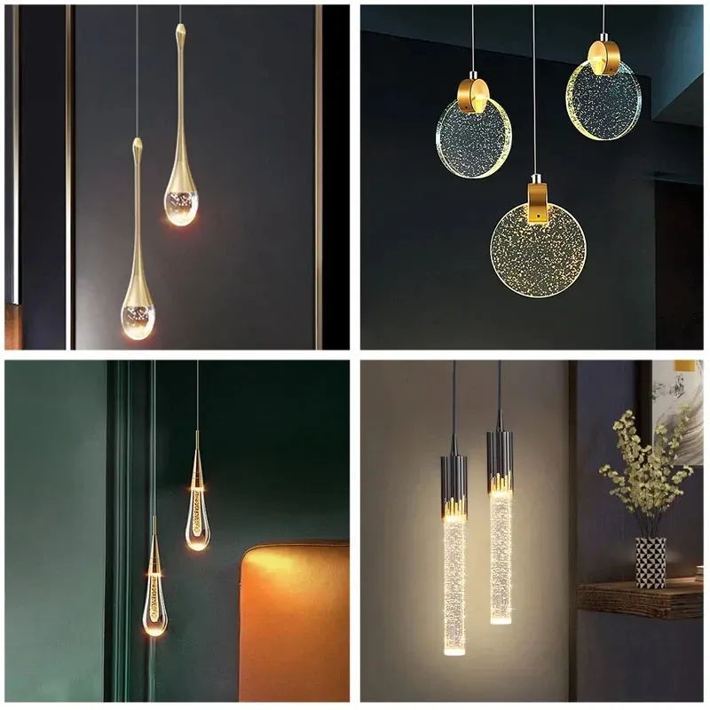 מנורה תלויה קריסטל יוקרתית לחדר שינה ולסלון