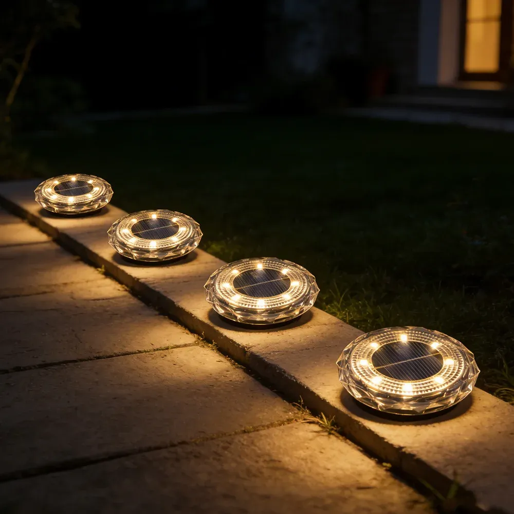 פנסי קרקע סולאריים שקועים לשביל ולגינה