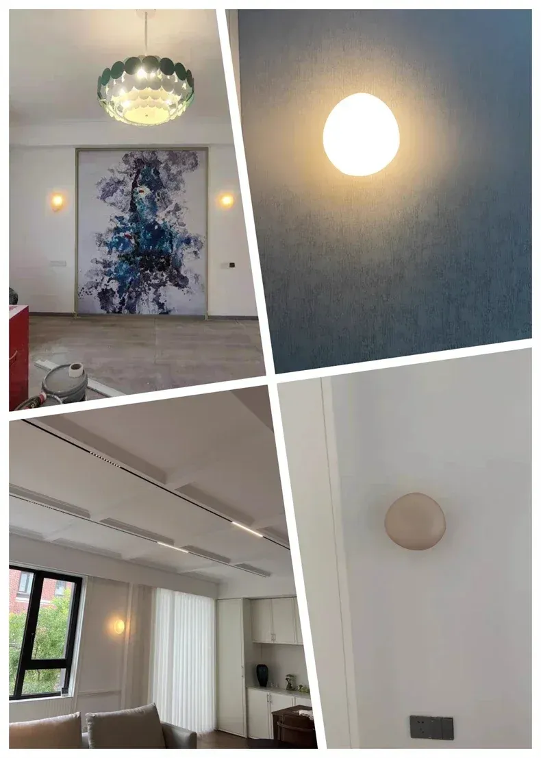 מנורת קיר זכוכית נורדית דקורטיבית