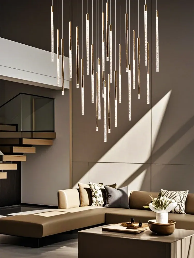 נברשת קריסטל מודרנית לתקרות גבוהות