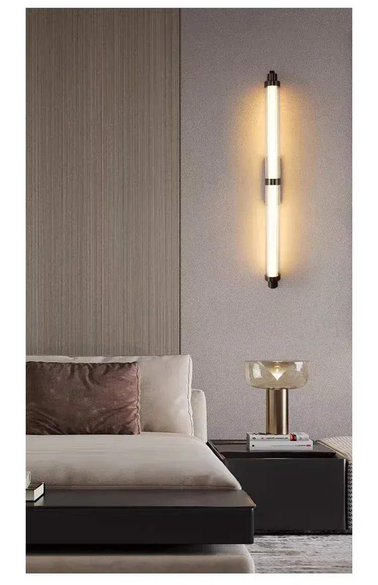 מנורת קיר זכוכית ארוכה מינימליסטית