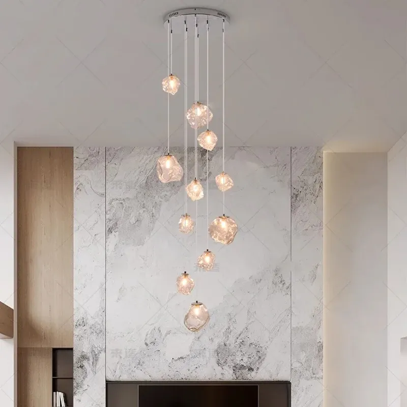 נברשת טבעות לד תלויה עם עמעום ושלט