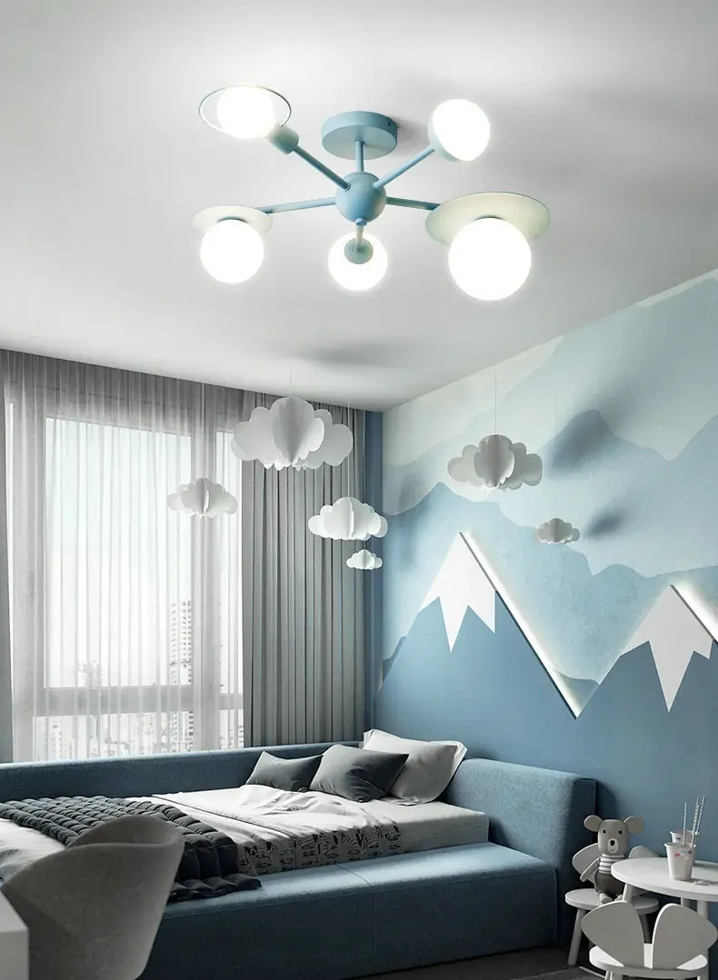 נברשת תקרה זכוכית קריקטורית לחדר ילדים