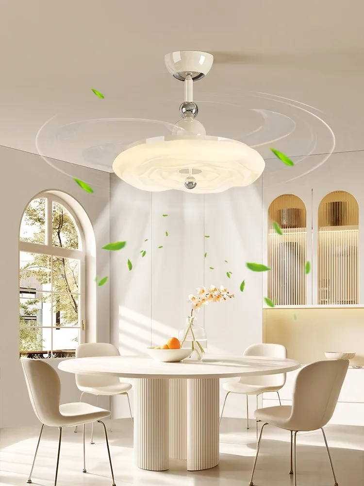 מאוורר תקרה ענן לד קומפקטי עם שלט