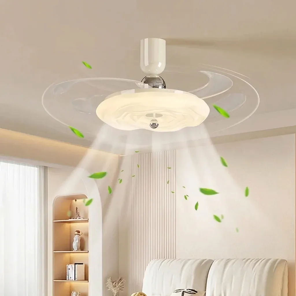 מאוורר תקרה ענן לד קומפקטי לבן