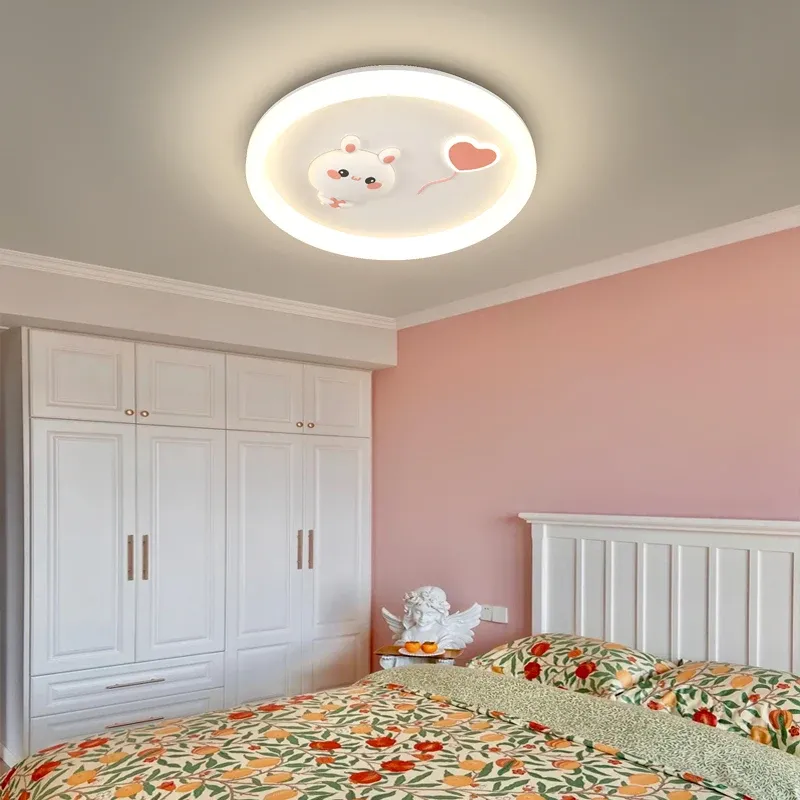 מנורת תקרה ארנבון לבן דימרית לחדר ילדים