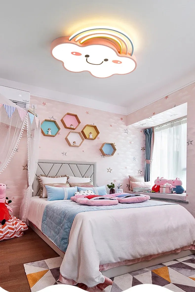 מנורת תקרה קשת בענן לד צמודת תקרה לחדר ילדים