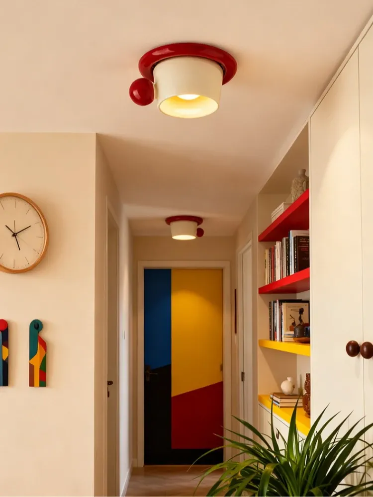 מנורת תקרה קרמיקה מקארון כוס קפה לחדר ילדים