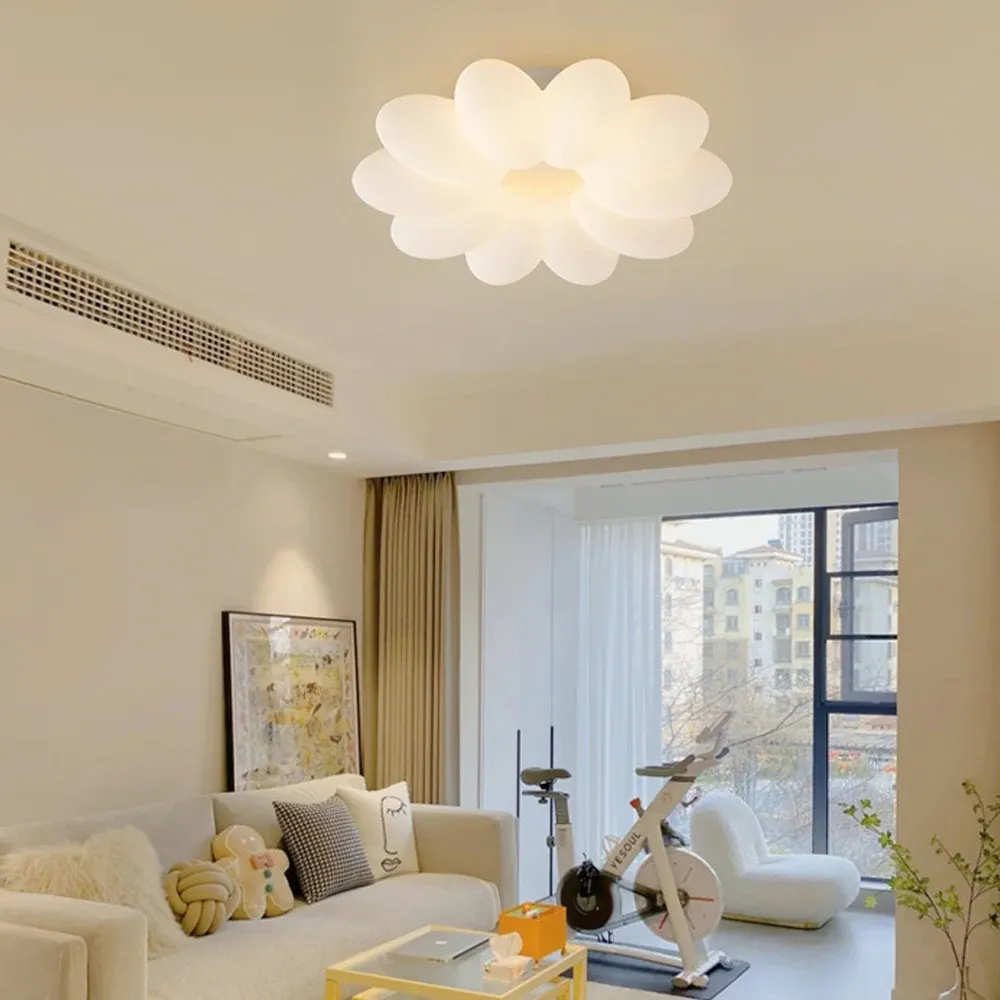 מנורת תקרה פרחונית לד עם 3 גווני אור