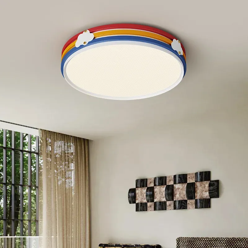 מנורת תקרה עגולה קשת מקרון צבעונית