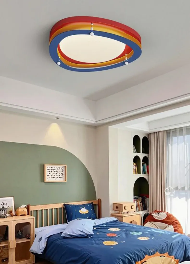 מנורת תקרה עגולה קשת מקרון צבעונית