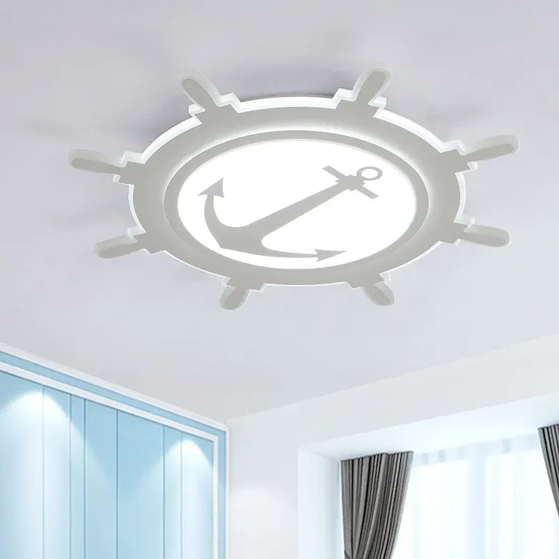 מנורת תקרה לד אקרילית לבנה לחדר ילדים