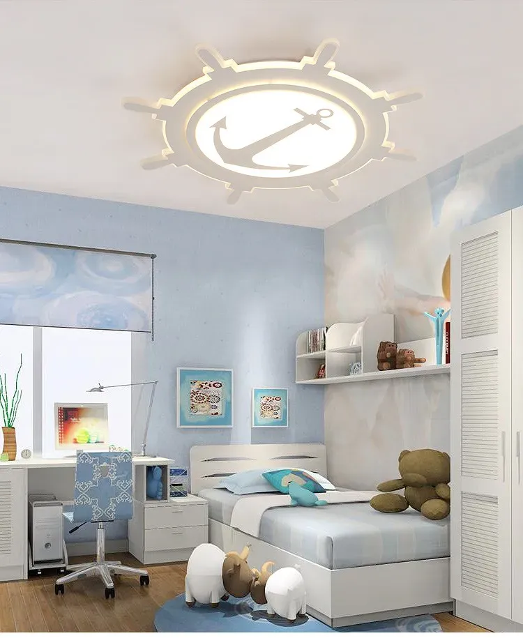 מנורת תקרה לד אקרילית לבנה לחדר ילדים