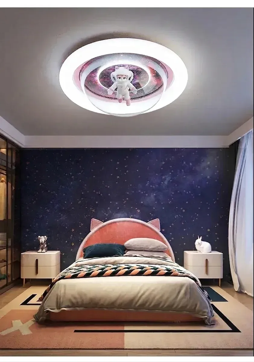 מנורת תקרה חתלתולה ורודה לחדר ילדים