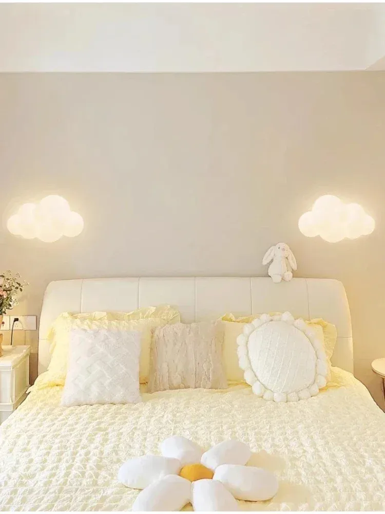 מנורת תקרה לד ענן לבן רך לחדר ילדים