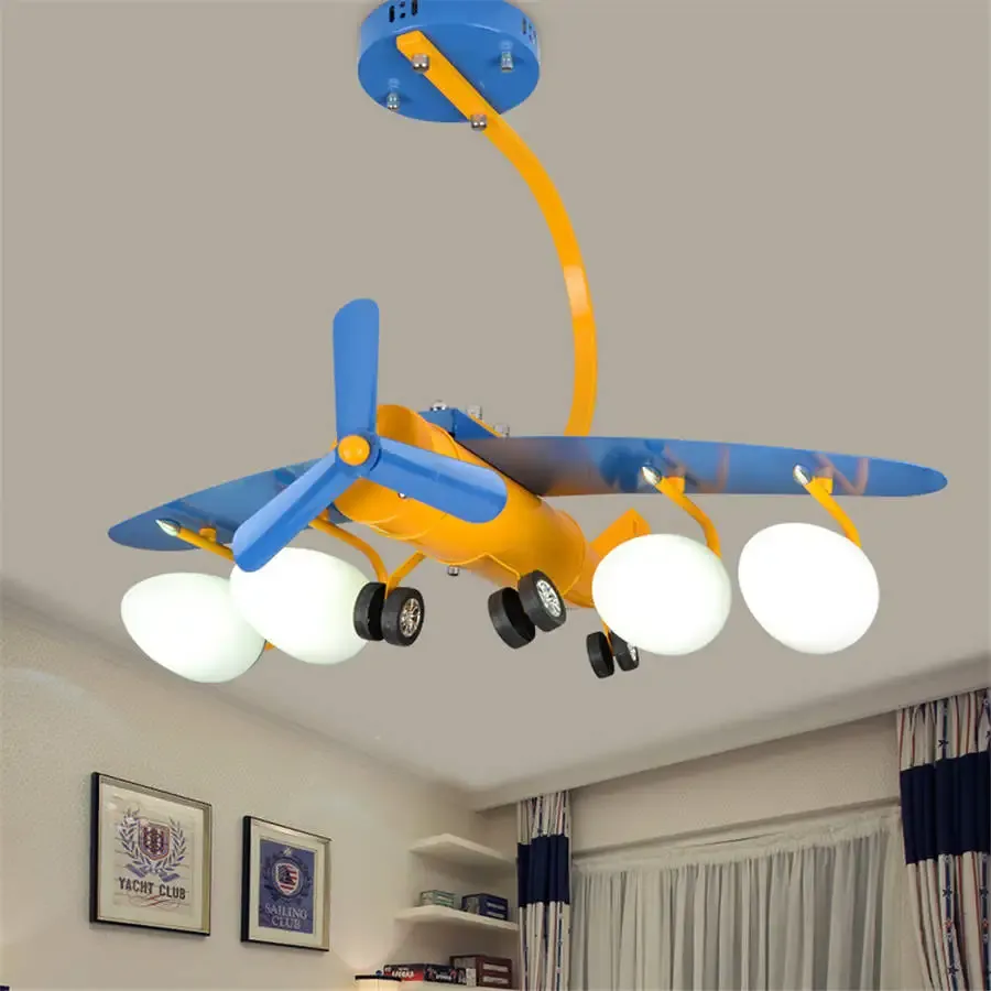 מנורת תקרה מטוס זכוכית עם 4 בתי נורה