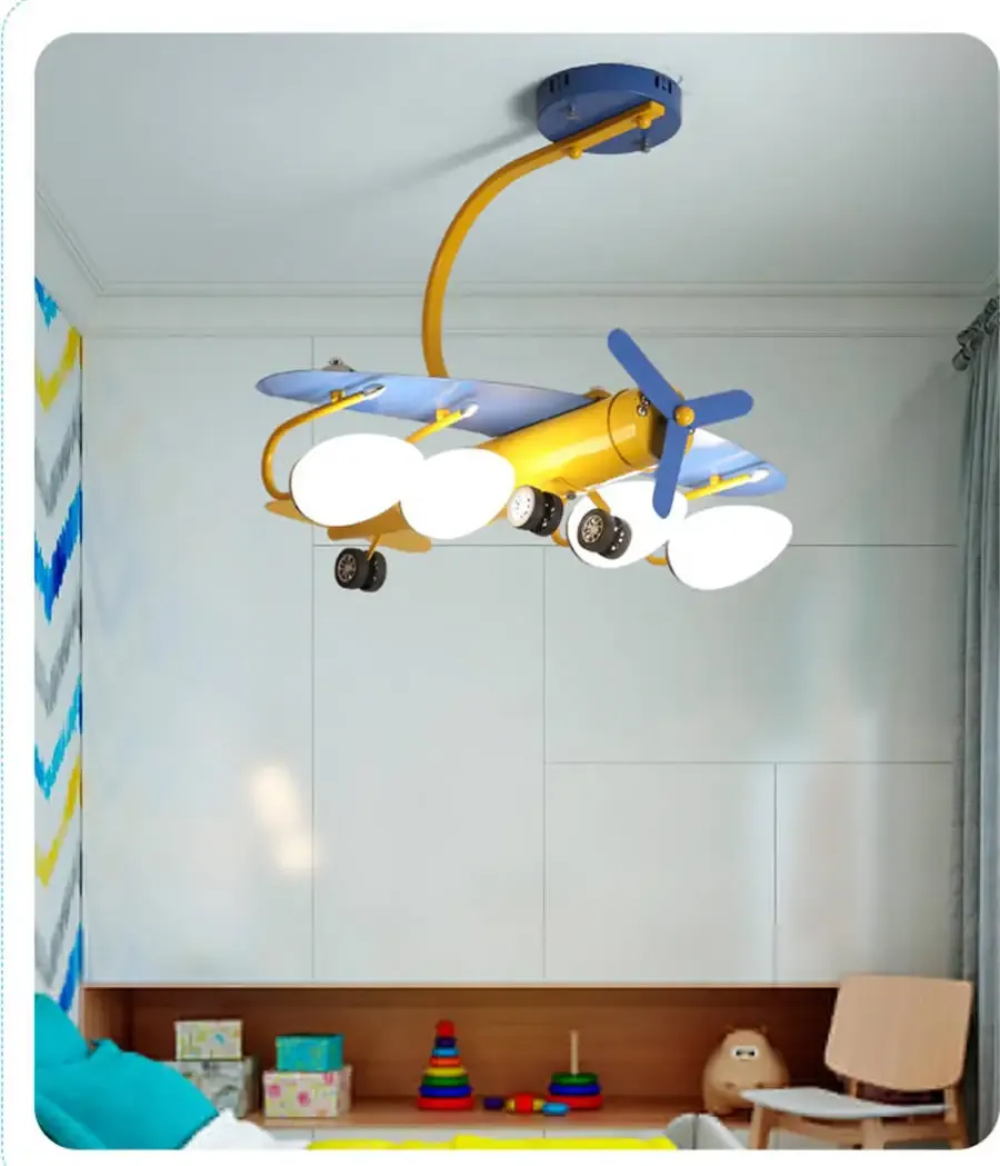 מנורת תקרה מטוס זכוכית עם 4 בתי נורה