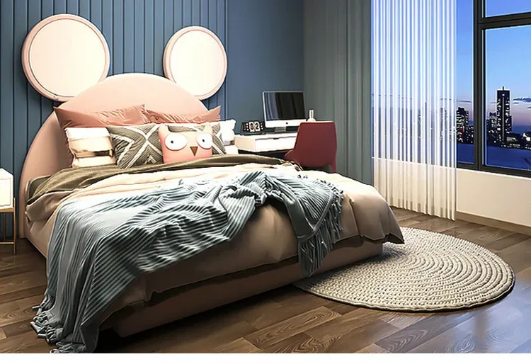 מנורת תקרה רקטה ומטוס בענן כחול לחדר ילדים