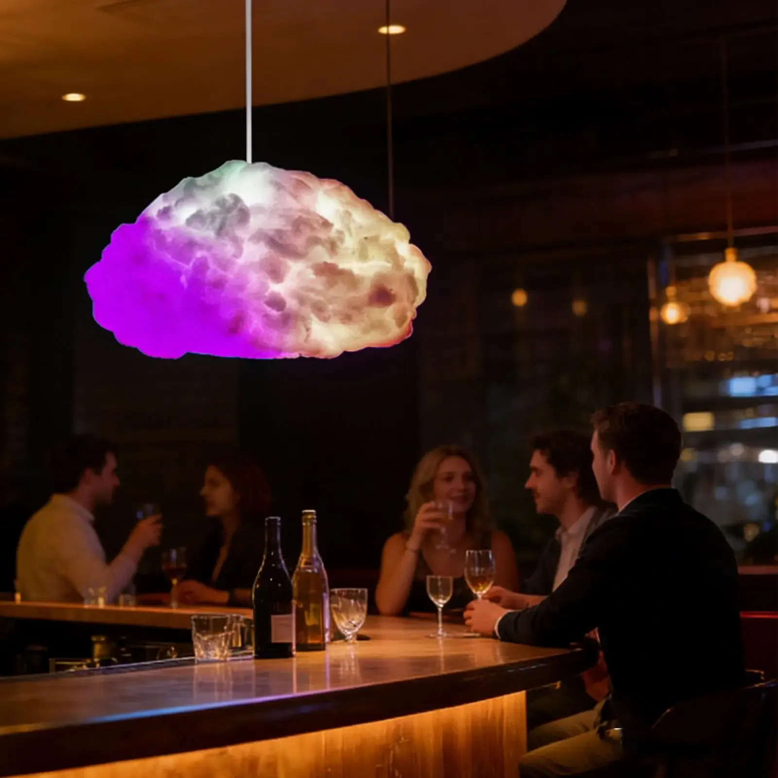 ערכת תאורת עננים לד צבעונית להרכבה עצמית