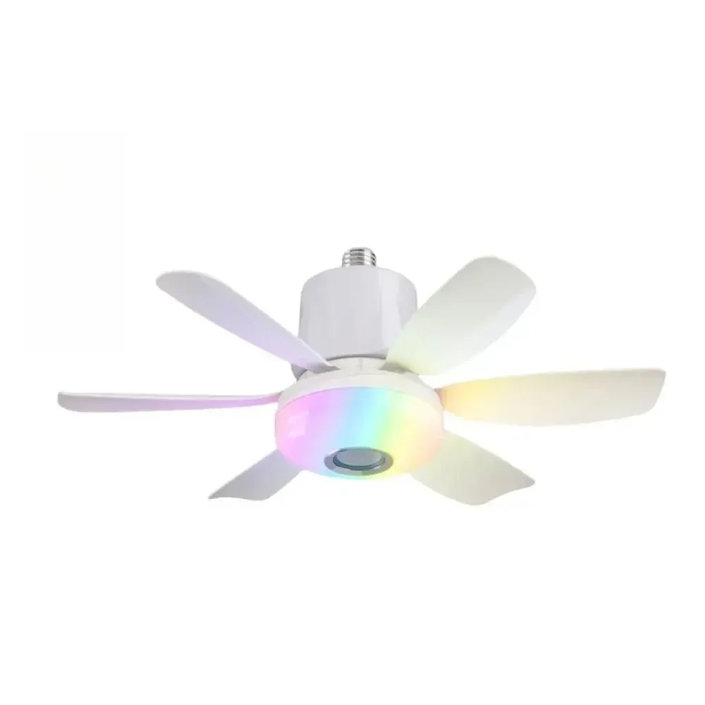 מאוורר תקרה לד לבית נורה חכמה עם מוזיקה ובלוטות׳