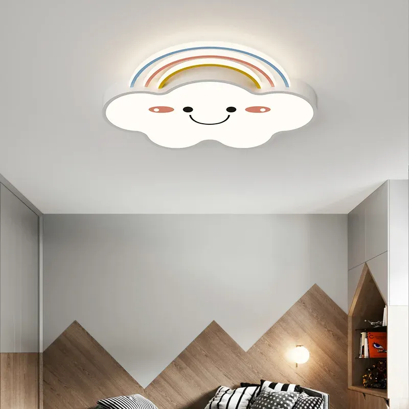 מנורת תקרה לד ענן נורדי קומפקטית לחדר ילדים