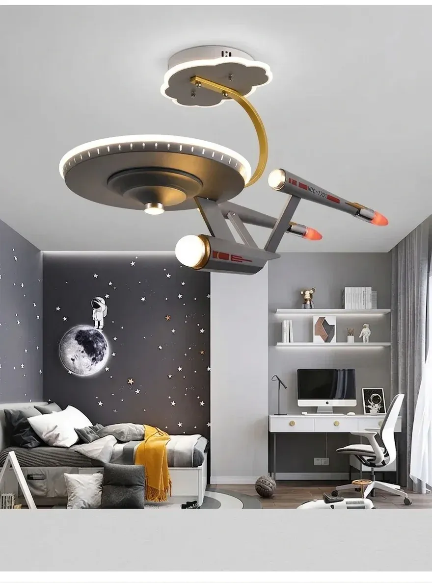 מנורת תלייה חללית לחדר ילדים