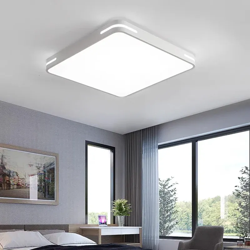 מנורת תקרה לד גיאומטרית דימרית עם שלט