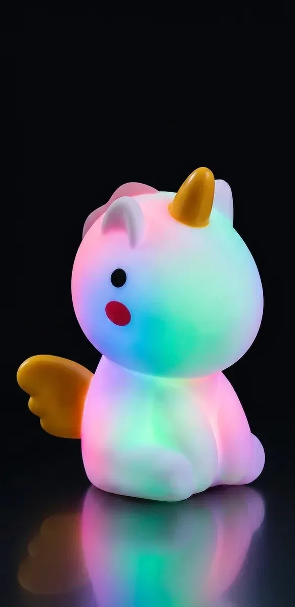 מנורת לילה חד קרן סיליקון צבעונית